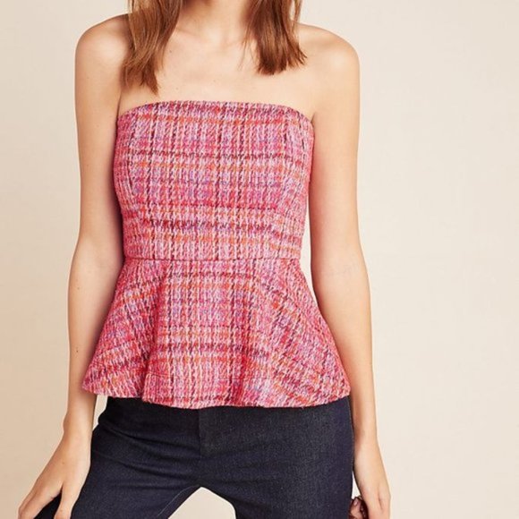 Anthropologie Tops - Anthropologie Maeve Shannon Peplum Cropped Top